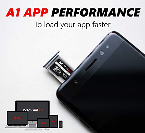 Magix Tarjeta de Memoria MicroSD Card EVO Series Clase10 V10 + Adaptador SD, Velocidad de Lectura hasta 80 MB/s (64GB)