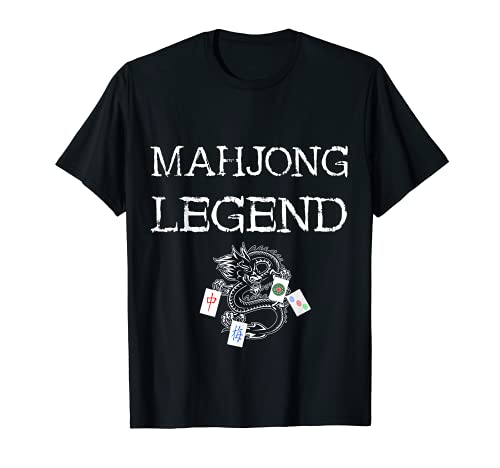 Mahjong Legend chino Mahjong Set Mah Jongg Azulejos Ma Jiang Camiseta