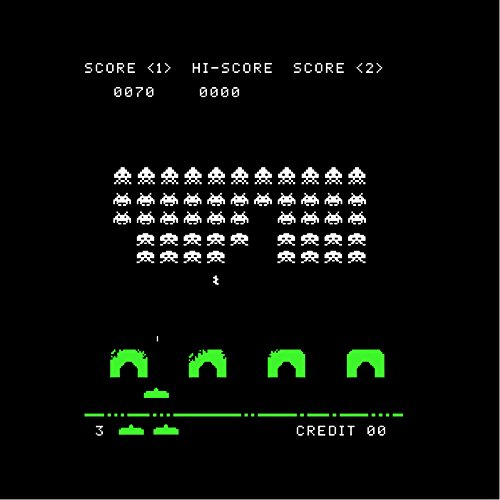 MAKAYA Camiseta Gamer Hombre - Space Invaders - Negro M