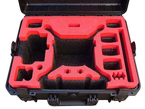 Maletín de Transporte Profesional, Maleta para dji Phantom 4 Pro/+, V1.0/2.0, ADV/+, Obsidian. Maletín de Exterior Impermeable, IP67, Tapa Dura, «Made in Germany»