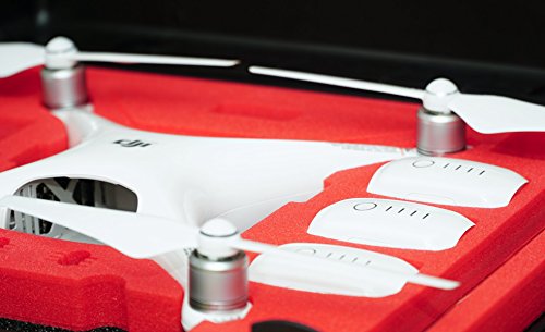 Maletín de Transporte Profesional, Maleta para dji Phantom 4 Pro/+, V1.0/2.0, ADV/+, Obsidian. Maletín de Exterior Impermeable, IP67, Tapa Dura, «Made in Germany»