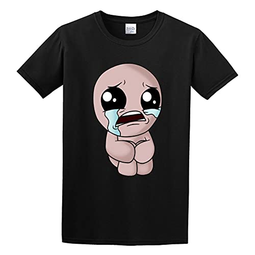 Man Binding of Isaac Rebirth Funny T-Shirt Graphic Printed tee Shirt Mens T Shirt Black S