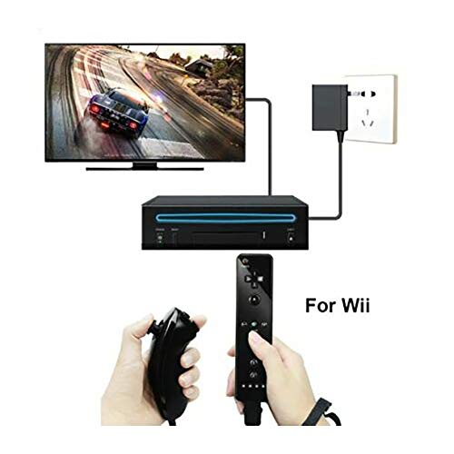 Mando a Distancia de Wii y Nunchuk, Mando y Nunchunk para Nintendo Wii, Control Remoto Gamepad con Funda de Silicona Azul