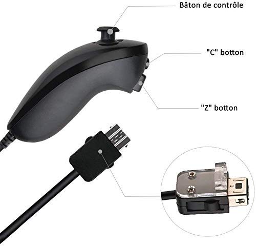 Mando para Nintendo Wii, PowerLead Motion Plus Mando a Distancia para Wii y Wii U, Remoto Motion Plus Controller para Wii y Wii U Controlador de Juego con Funda de Silicona y Muñequera (negro)