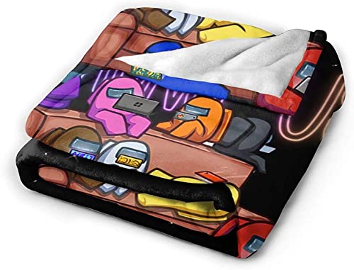 Manta De Felpa para Niños Adultos, Microfibra Among Us Manta De Juego, Súper Cálida, Suave, Ligera Y Acogedora, Manta De Felpa para Sofá Cama, Sofá, Todas Las Estaciones