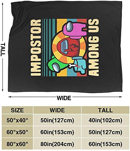 Manta De Lana para Niños Adultos, Microfibra Among Us Manta De Juego, Súper Cálida, Suave, Ligera Y Acogedora, Manta De Felpa para Sofá Cama, Sofá, Todas Las Estaciones