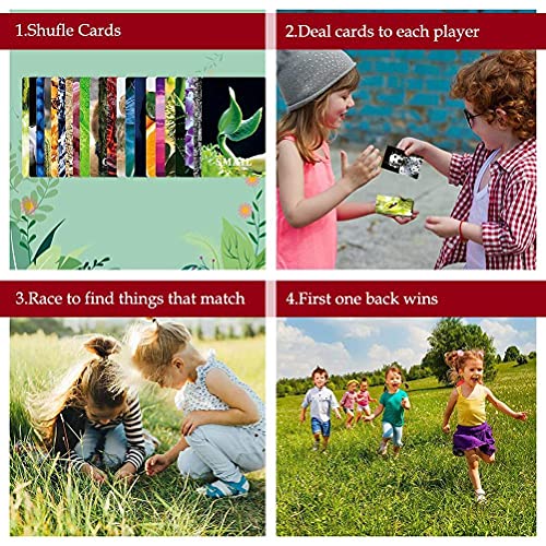 MAOBU Find and Seek Scavenger Hunt Juego de cartas Scavenger Hunt Card Game Outdoor Indoor Toys para amigos de la familia