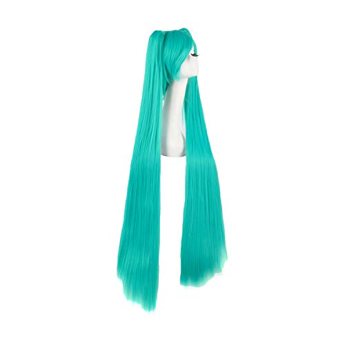 MapofBeauty 48 Pulgadas/120cm Hermosa Peluca Cosplay Recta Larga (Azul Cian)