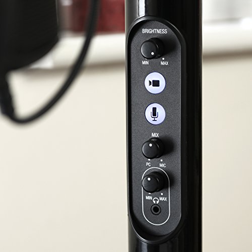 Marantz Professional Turret - Sistema Autónomo de emisión y transmisión de Video USB-C con Cámara web Full HD, Micrófono Condensador USB (48 kHz/16 bits), Filtro Anti-pop, Anillo de Luz LED Regulable