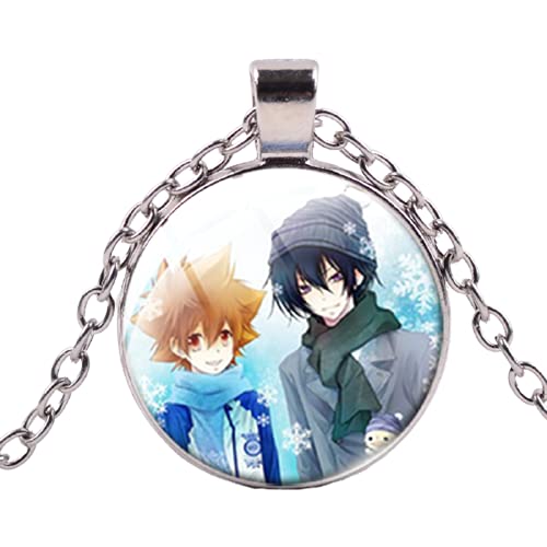 Marca Venta Caliente HITMAN REBORN Collar Cosplay Anime Joyería Cristal Transparente Colgante Redondo Diseño Especial Hermoso Regalo