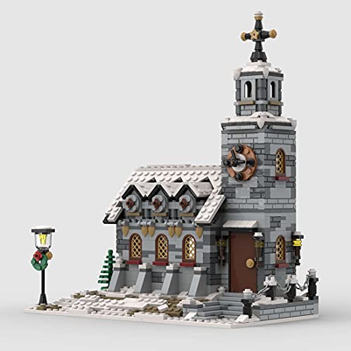 MARLO Winter Church - Juego de construcción de construcción (1074 piezas, compatible con Lego)