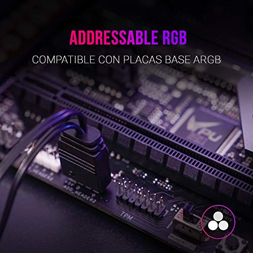 Mars Gaming MC9W, Caja PC ATX, Ventana Lateral+Frontal, 2xVentilador ARGB, Blanco