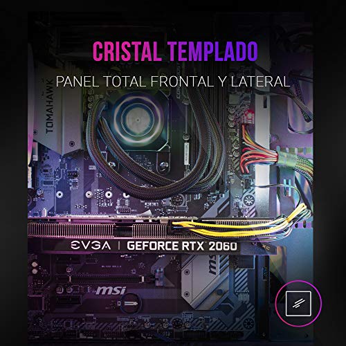 Mars Gaming MC9W, Caja PC ATX, Ventana Lateral+Frontal, 2xVentilador ARGB, Blanco