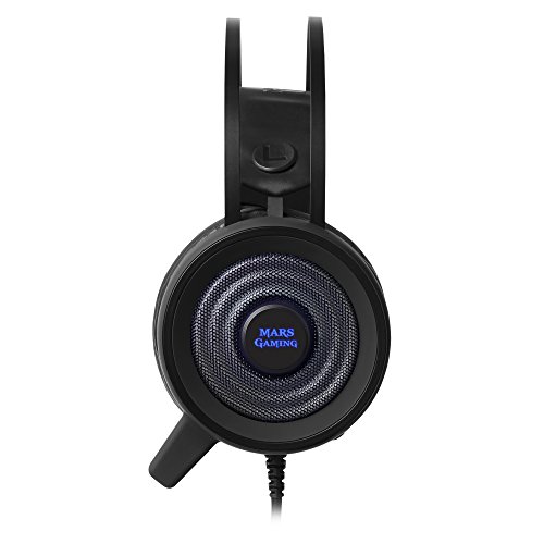 Mars Gaming MH318, Cascos Gaming Surround 7.1 RGBFlow, Drivers 50mm SENSUS,Negro