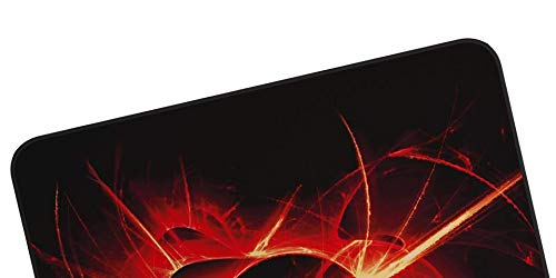 Mars Gaming MMP0 - Alfombrilla de ratón gaming (alta precisión con cualquier ratón, base de caucho natural, alta comodidad, caucho, universal, 20 x 22 cm), color negro y rojo