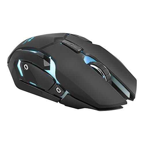 Mars gaming MMW, Ratón Gaming Inalámbrico, LED Óptico 3200DPI, RGB Flow, Negro
