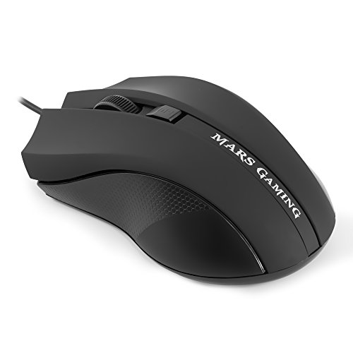 MARSGAMING Mars Gaming MRCP1, Pack 4en1 Teclado,Cascos, Ratón 2800DPI y Alfombrilla 35x25cm