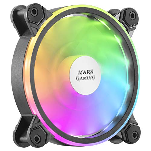 MARSGAMING MFXKIT, Kit 3 Ventiladores ARGB MFX+Mando RF, Ultra-silencioso, Negro