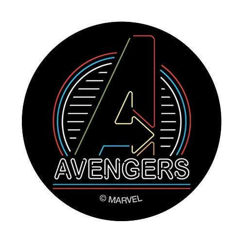 Marvel Avengers Logo in Neon Lights PopSockets PopGrip: Agarre intercambiable para Teléfonos y Tabletas