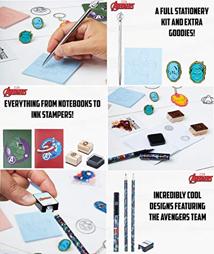 Marvel Calendario de Adviento 2021, Calendario Adviento de Los Vengadores, Incluye 24 Sorpresas de Papeleria con Capitan America Hulk Iron Man y Thor