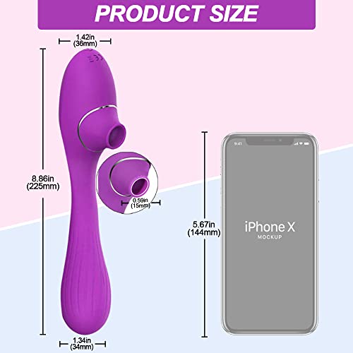 Masajeador Portátil de Silicona Usb recargable 10 Modos de Frecuencia Impermeable para Dolores musculares y recuperación deportiva (Púrpura)