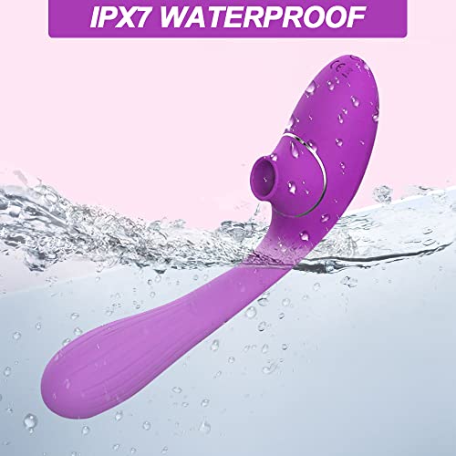 Masajeador Portátil de Silicona Usb recargable 10 Modos de Frecuencia Impermeable para Dolores musculares y recuperación deportiva (Púrpura)