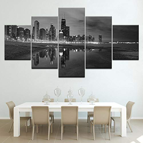 Mass Effect Andromeda Falling Wall Poster Canvas Art Painting 5 Paneles Impresión HD para la decoración de la sala de estar del hogar Tela no tejida con marco Pentas MU