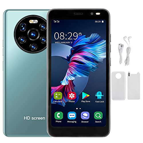 Mate40 Pro Unlock Smartphone, 5.45in HD Full Screen Dual SIM Cards Teléfonos celulares, 512MB + 4GB MTK6572 Teléfono móvil, Batería incorporada de 1500mAh para Android(Verde)