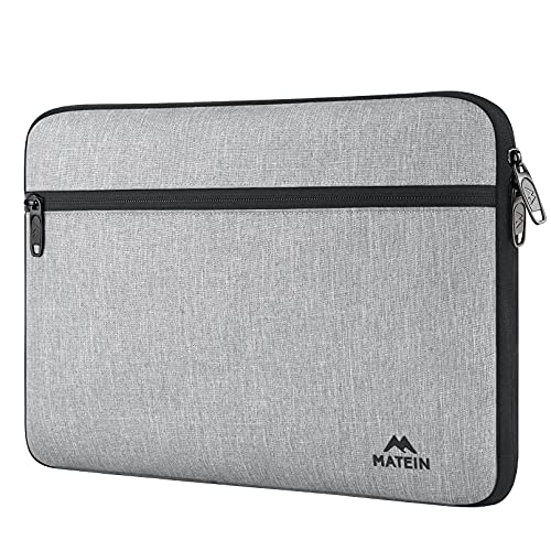 MATEIN Funda Portatil 14 Pulgadas, Impermeable Funda Ordenador Portatil Anti-rasguños Bolsa PC 14'' Antigolpes Laptop Sleeve Case Compatible con ASUS ZenBook, Lenovo Yoga, Surface Pro, HP, DELL, Gris