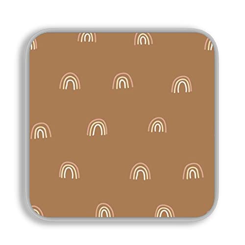 Material De Mdf Compatible Con Square Refrigerator Magnet Tener Rainbow Stripes Popular Niña