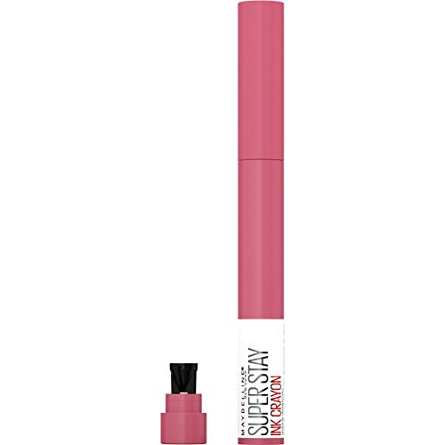 Maybelline New York - Pintalabios SuperStay Ink Crayón tono 90 Keep It Fun, rosa