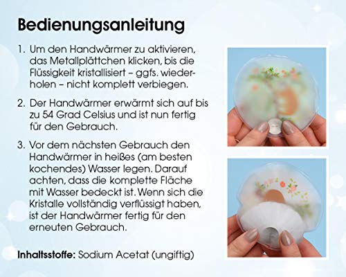 MC-Trend Juego de 4 calentadores de manos con diseño de flor de la vida