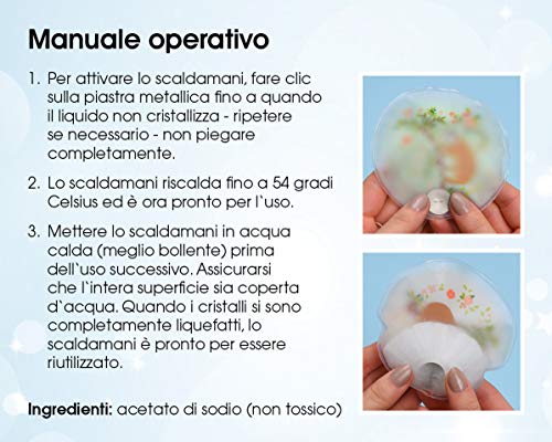 MC-Trend Juego de 4 calentadores de manos con diseño de flor de la vida