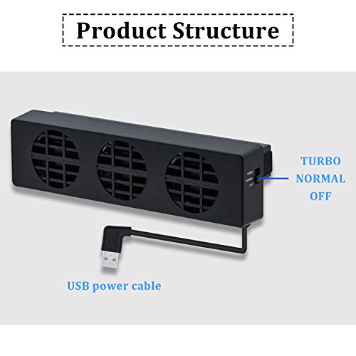Mcbazel DOBE USB ventilador de refrigeración externo para Nintendo Switch Dock - Negro