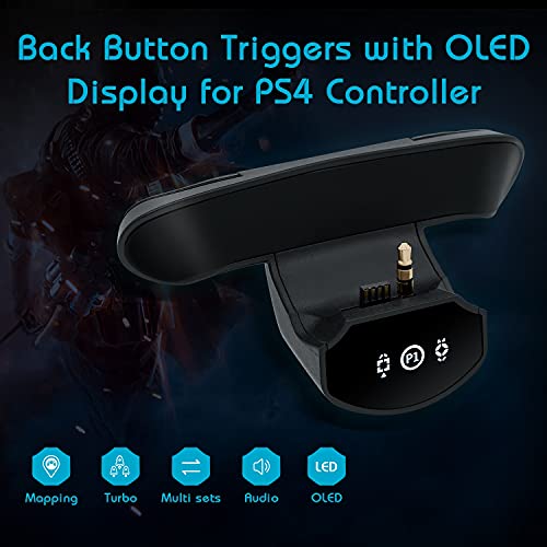 Mcbazel PS4 Controller Back Buttom Programmable Attachment PS4 Dualshock 4 Controller Gamepad with OLED Display/ 3.5mm Headphone Jack