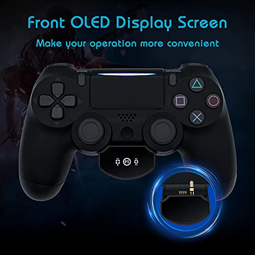 Mcbazel PS4 Controller Back Buttom Programmable Attachment PS4 Dualshock 4 Controller Gamepad with OLED Display/ 3.5mm Headphone Jack