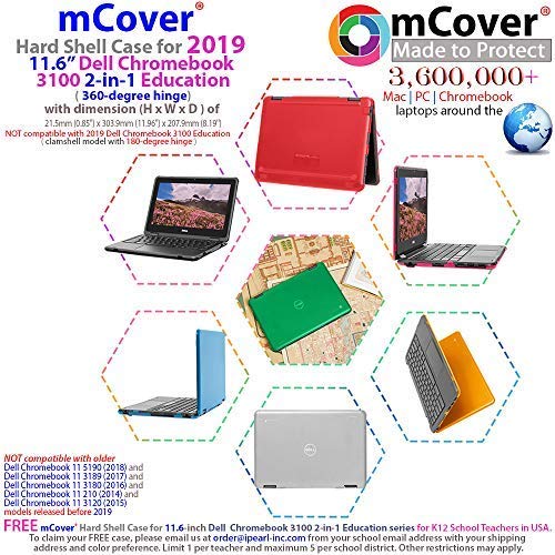 mCover - Carcasa rígida para ordenador portátil Dell Chromebook 3100 de 11.6" 2 in 1 naranja