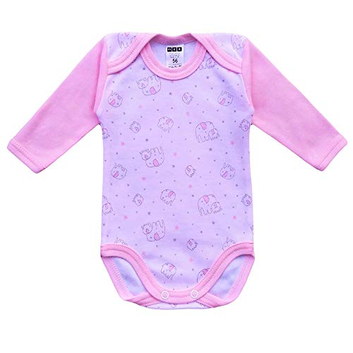 MEA BABY Body unisex de manga larga para bebé, 100 % algodón, 5 unidades, con estampado, body para bebé para niñas, body para bebé para niños Para niña 2 3 mes