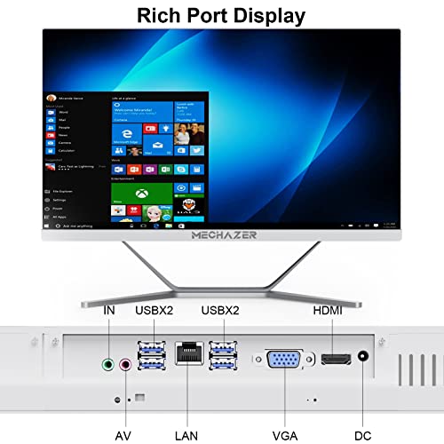 MECHAZER Z1 PC Computadora de escritorio todo en uno de 23.8 pulgadas Intel Core i5-3340M (hasta 3.4GHz) Windows10 Pro,8GB DDR3,256GB M.2 SSD,Dual-band WiFi Bluetooth (teclado y mouse qwerty gratis)