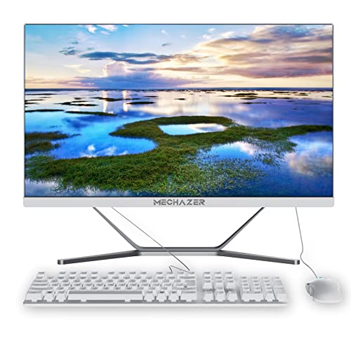 MECHAZER Z1 PC Computadora de escritorio todo en uno de 23.8 pulgadas Intel Core i5-3340M (hasta 3.4GHz) Windows10 Pro,8GB DDR3,256GB M.2 SSD,Dual-band WiFi Bluetooth (teclado y mouse qwerty gratis)