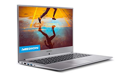 MEDION Akoya S15449 - Ordenador portátil de 15.6" FullHD (Intel Core i5-1135G7, 8GB de RAM, 512GB SSD, Intel Iris Xe Graphics, sin Sistema Operativo) - Teclado Qwerty Español