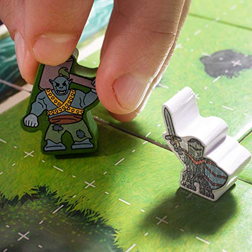 Meeples of Might - 30 minis coloridos y heroicos de 16 mm – Accesorios en miniatura de fantasía de madera para jugar a rol de mesa RPG y estrategia táctica juego de mesa a granel piezas de token