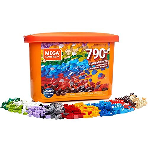 Mega Construx Caja de 790 piezas y bloques de construcción para niños +3 años (Mattel GJD24) , color/modelo surtido