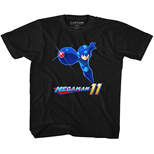 Mega Man Capcom Videojuego Mega Man 11 Youth T-Shirt Tee - Negro - Large