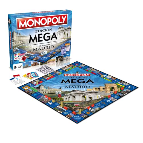Mega Monopoly de la Comunidad de Madrid - Juego de Mesa de las Propiedades Inmobiliarias - Versión en Español