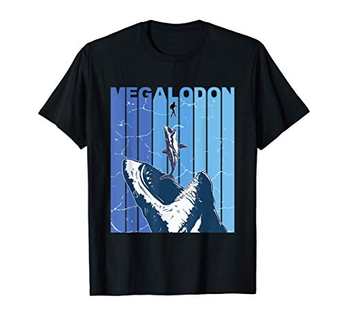 Megalodón Gran tiburón blanco Tiburón gigante Buceador Camiseta