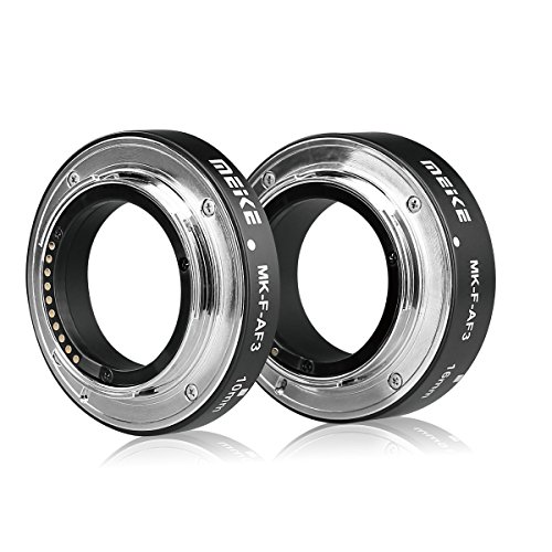Meike MK-F-AF3 Auto Fucus Macro Extension Tube for Compatible with All Fujifilm Mirrorless Camera(10mm 16mm only or conbination )X-T1 X-T2 X-Pro1 X-Pro2 X-M1 X-T10 X-A1 X-A2 X-E1 X-E2 X-E3 etc