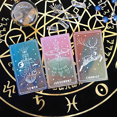 mementoy Tarot Molde Tarot Tarjetas de Resina Moldes de Silicona DIY Cristal Epoxy Tarot Marca Espejo Molde de Silicona Molde de Silicona para Fundición de Resina, Juego de Tarjeta de Adivinación