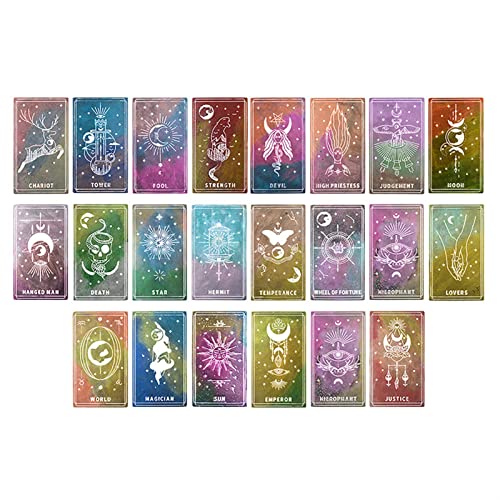 mementoy Tarot Molde Tarot Tarjetas de Resina Moldes de Silicona DIY Cristal Epoxy Tarot Marca Espejo Molde de Silicona Molde de Silicona para Fundición de Resina, Juego de Tarjeta de Adivinación
