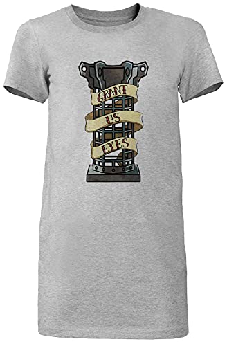 Mensis Jaula SigilLargo Camiseta Vestir Mujer Gris Women's Long tee Dress Grey